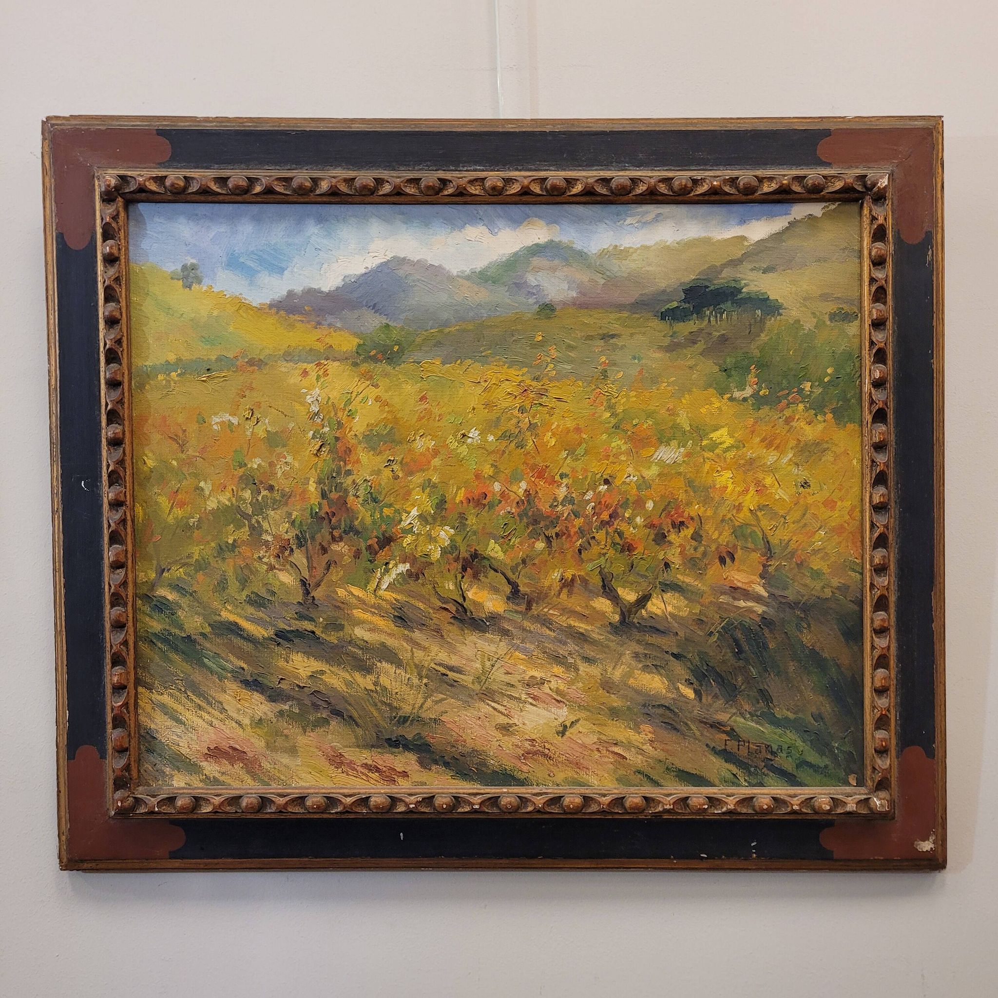 Oleo sobre lienzo “Setembre”, Francesc d’Assis Planas Doria, Escuela catalana, pp. s. XX - Catalonia,