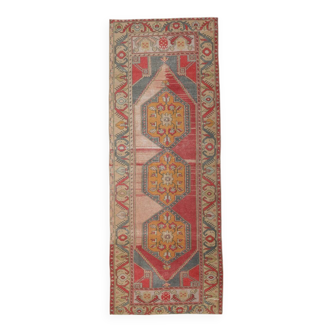 3x9 Red Classic Vintage Persian Runner Rug, 104x280Cm