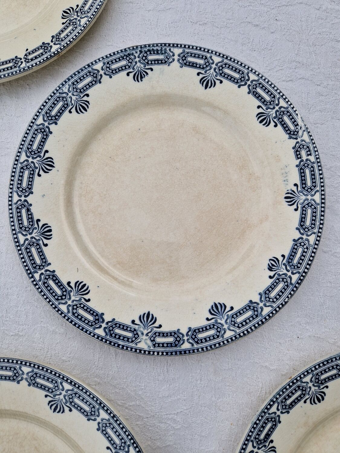 Set of 11 Dessert Plates Ter De Fer Salins Rivoli Model