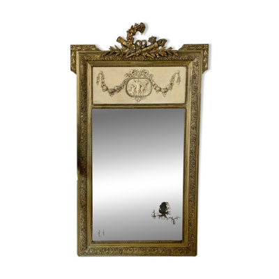 Miroir cheminée doré trumeau
