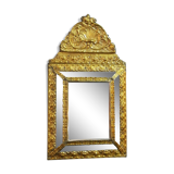 Napoleon III gold copper windshield mirror - 58x38cm