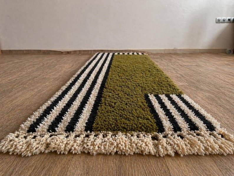 Handmade Moroccan hallway rug - custom made 75/300 cm