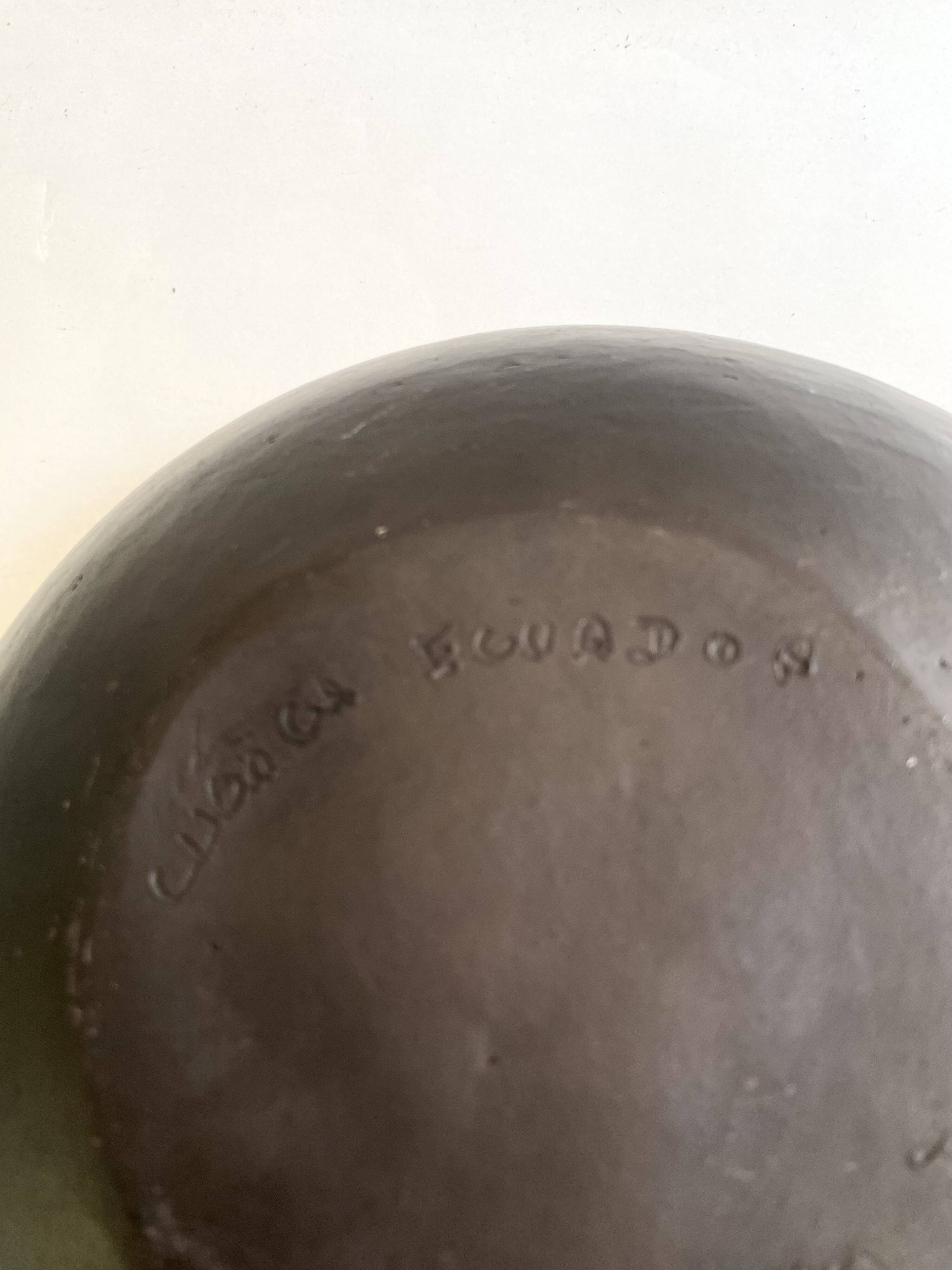 Small terracotta bird plate