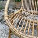 Set of 3 vintage rattan armchairs
