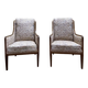 Pair of English / Art Deco style wingback armchairs