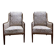 Pair of English / Art Deco style wingback armchairs