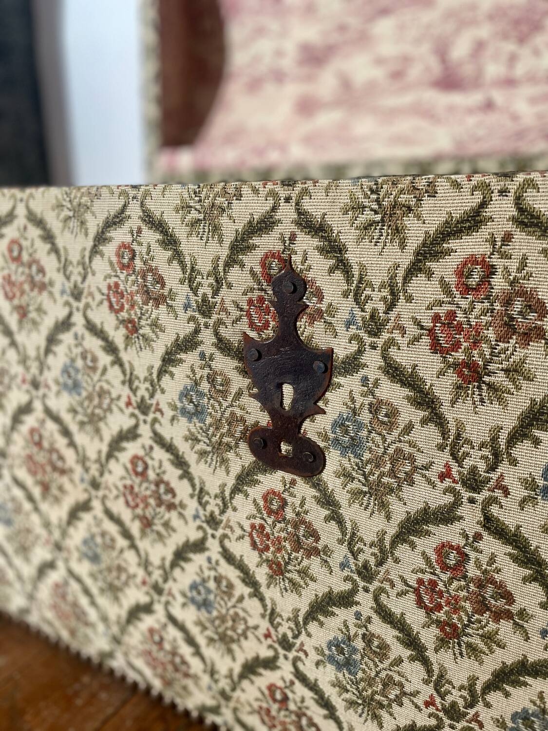Antique tapestry chest