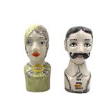 Tarcisio Tosin, Two half-bust sculptures, La Freccia, Vicenza Italy 1960s