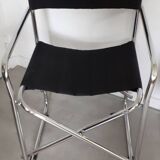 Vintage chrome tubular armchair