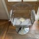 Plexiglas armchair with steel base from the 90s