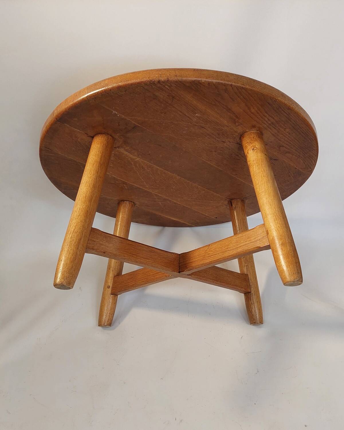Brutalist oak coffee table