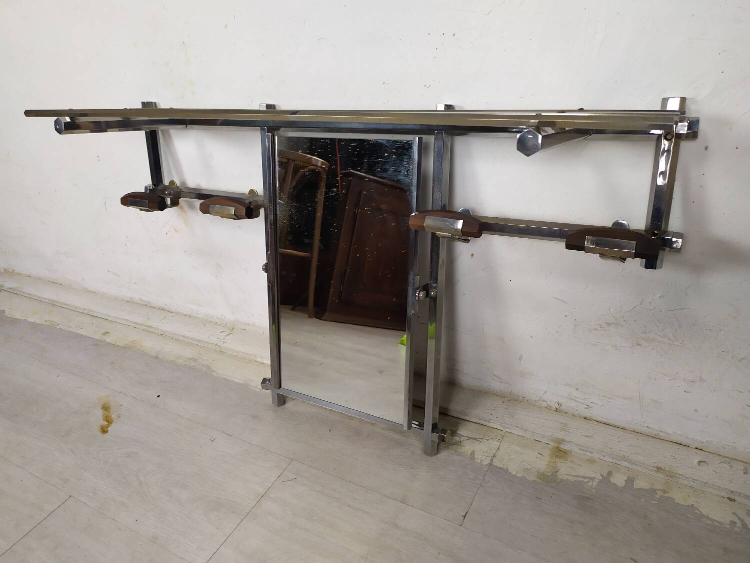 Art Deco chrome coat rack