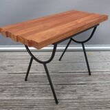 Table basse portique 1950 bois métal
