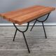 1950s wood and metal portico coffee table