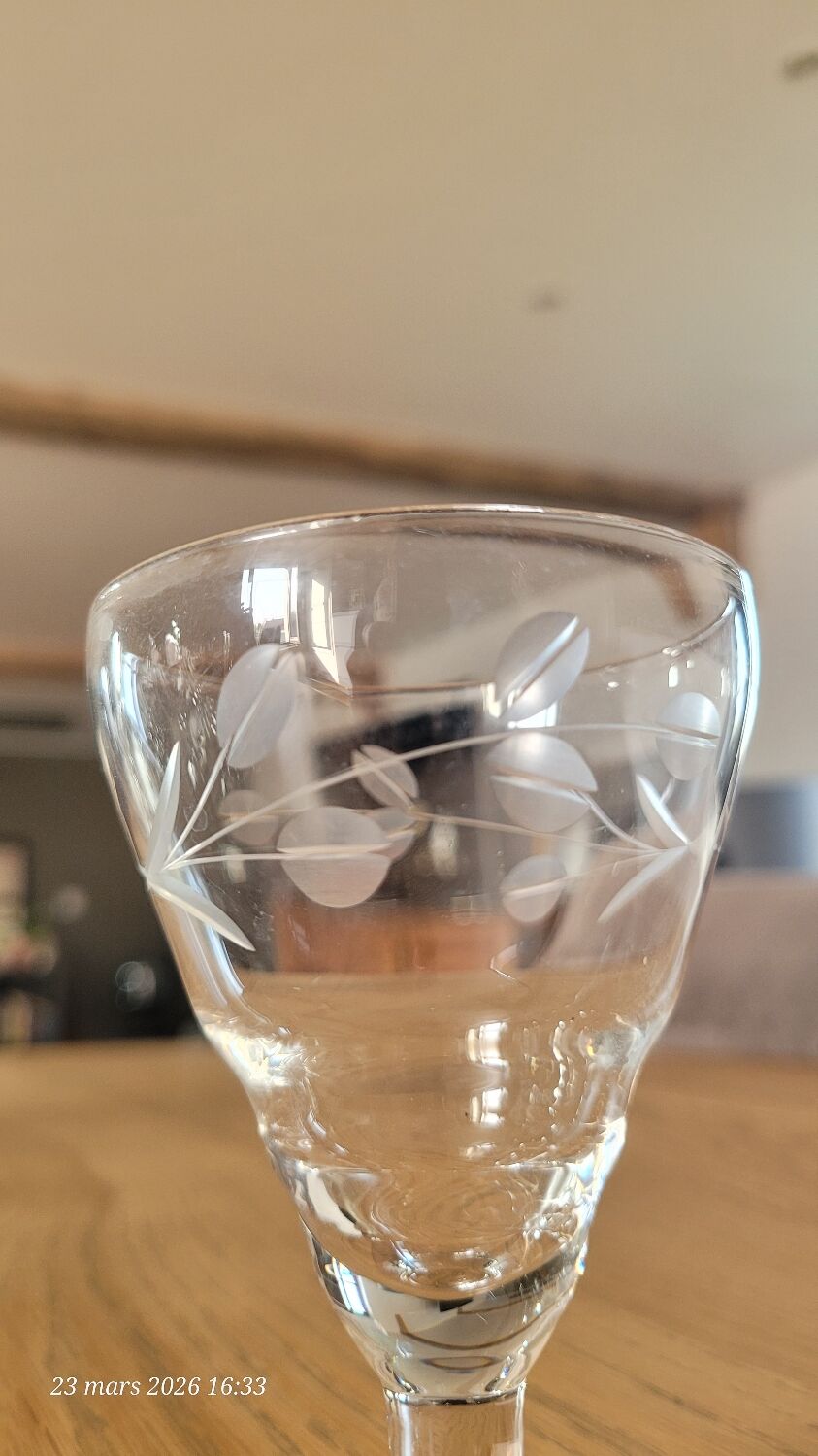 10 vintage wine glasses