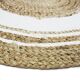 Tapis jute et coton rond blanc beige 70 cm