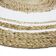Round jute and cotton rug in white and beige, 70 cm.