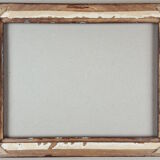 Ancien cadre format 33 cm x 24 cm (4f) bois brut chêne ou noyer tableau peinture 32 25