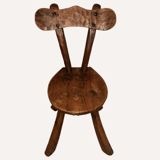 Brutalist Wabi Sabi milking stool or chair, France ca 1950