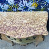 Chest of drawers Louis XV style painted woodwork