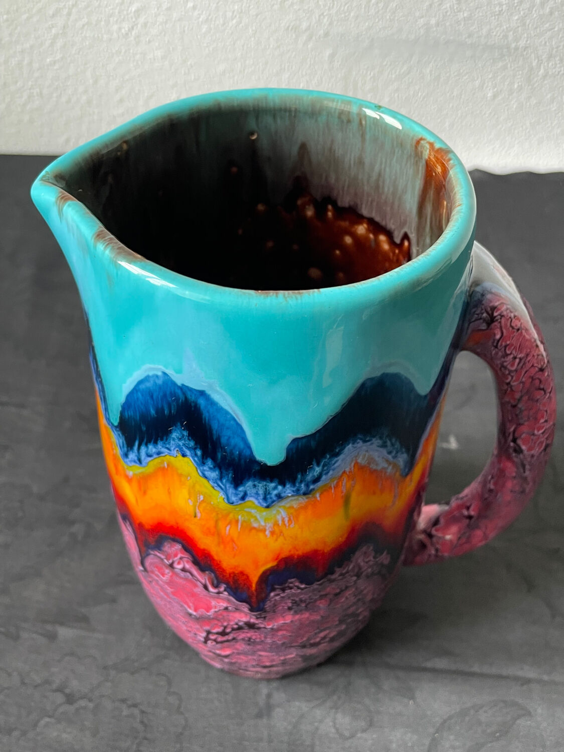 Ricard ceramic pitcher signed o.conguis