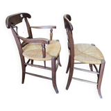Country armchair + oak chair