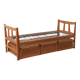 Oak bed with 3 Saint-Sabin chests 1950