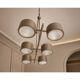 Grey metal Sputnik chandelier Stilnovo Lelli Style with 6 arms Italian