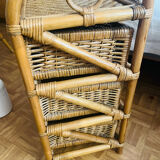 Rattan bedside table chiffonnier