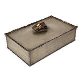 Vintage Handmade Rectangular Pewter Box by Attilio Nani, Italy