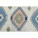 1970s Vintage Turkish Oushak Handmade Wool Cotton Beige Area Rug 185x259