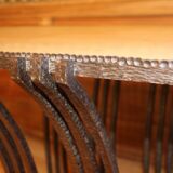 Coffee table or console in wrought iron art deco