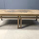 Table basse en laiton gravé vintage, années 1970