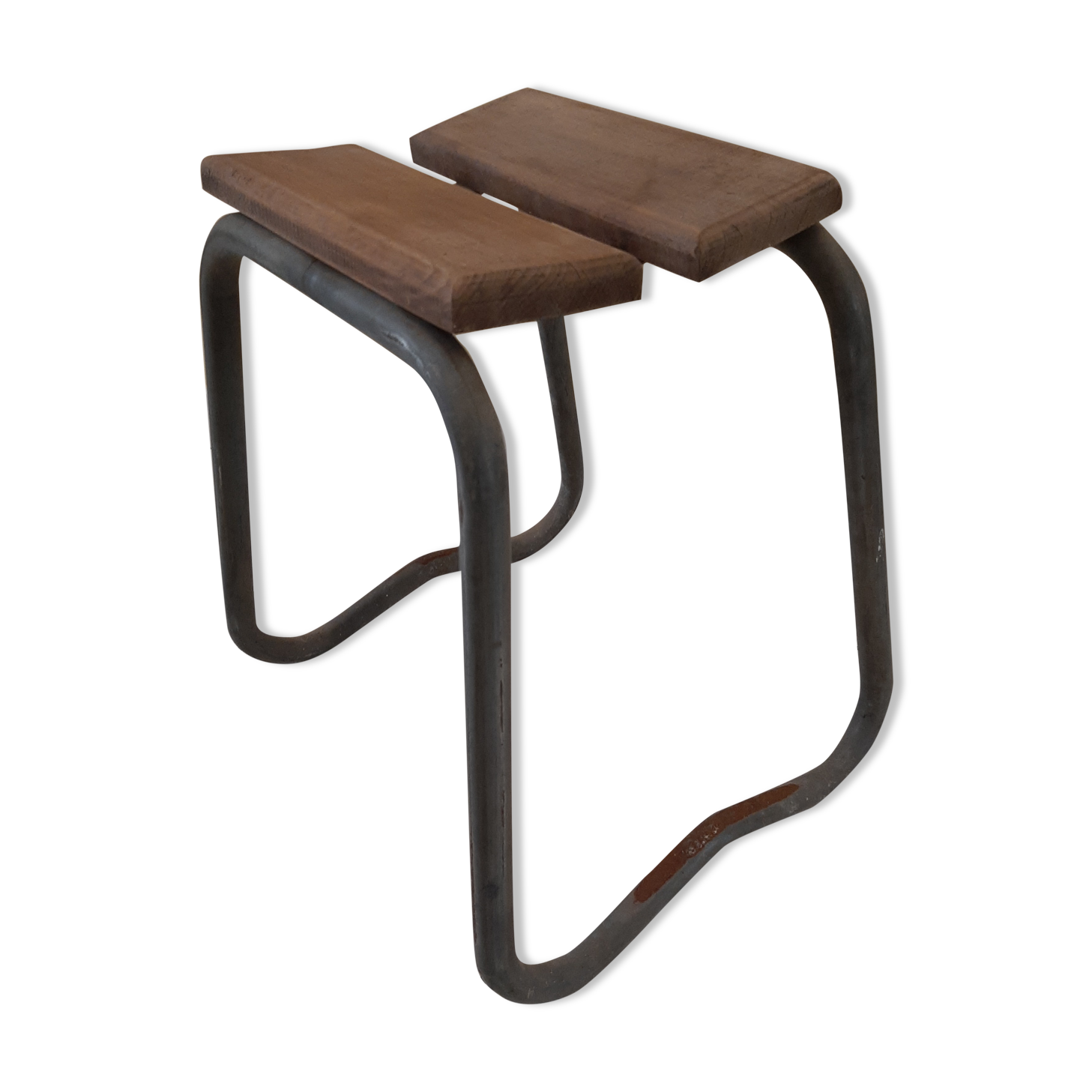 Metal and wood "industrial" stool