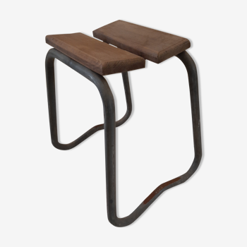 Metal and wood "industrial" stool