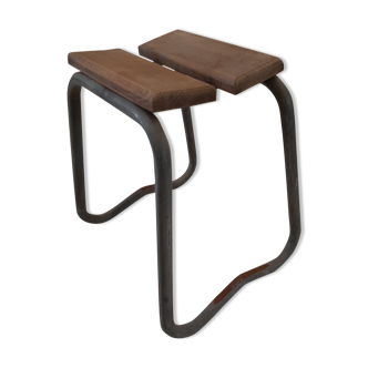 Metal and wood "industrial" stool