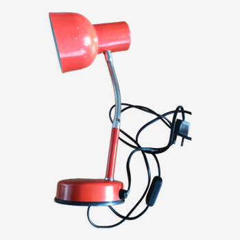 Veneta Lumi articulated red desk lamp, 60s / vintage