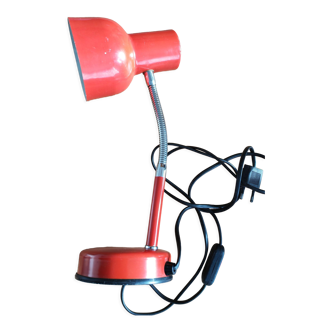 Lampe de bureau rouge articulée Veneta Lumi années 60 / vintage