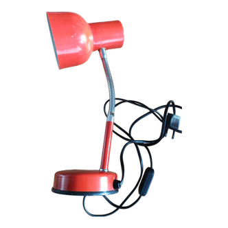 Veneta Lumi articulated red desk lamp, 60s / vintage