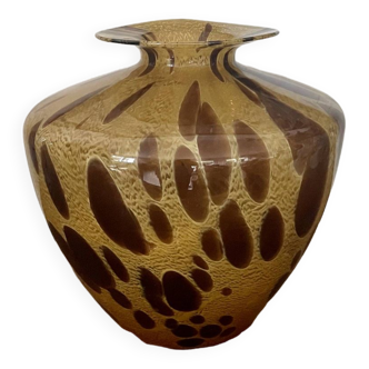 Vintage Murano tortoiseshell vase