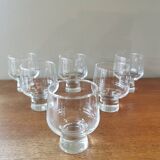 6 verres à pied vintage 70 empilables