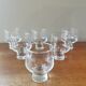 6 stackable vintage 70s stemmed glasses