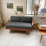 Daybed expandable Scandinavian 2-seater bench