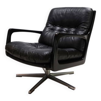 Eugen Schmidt leather lounge chair for Soloform, 1960