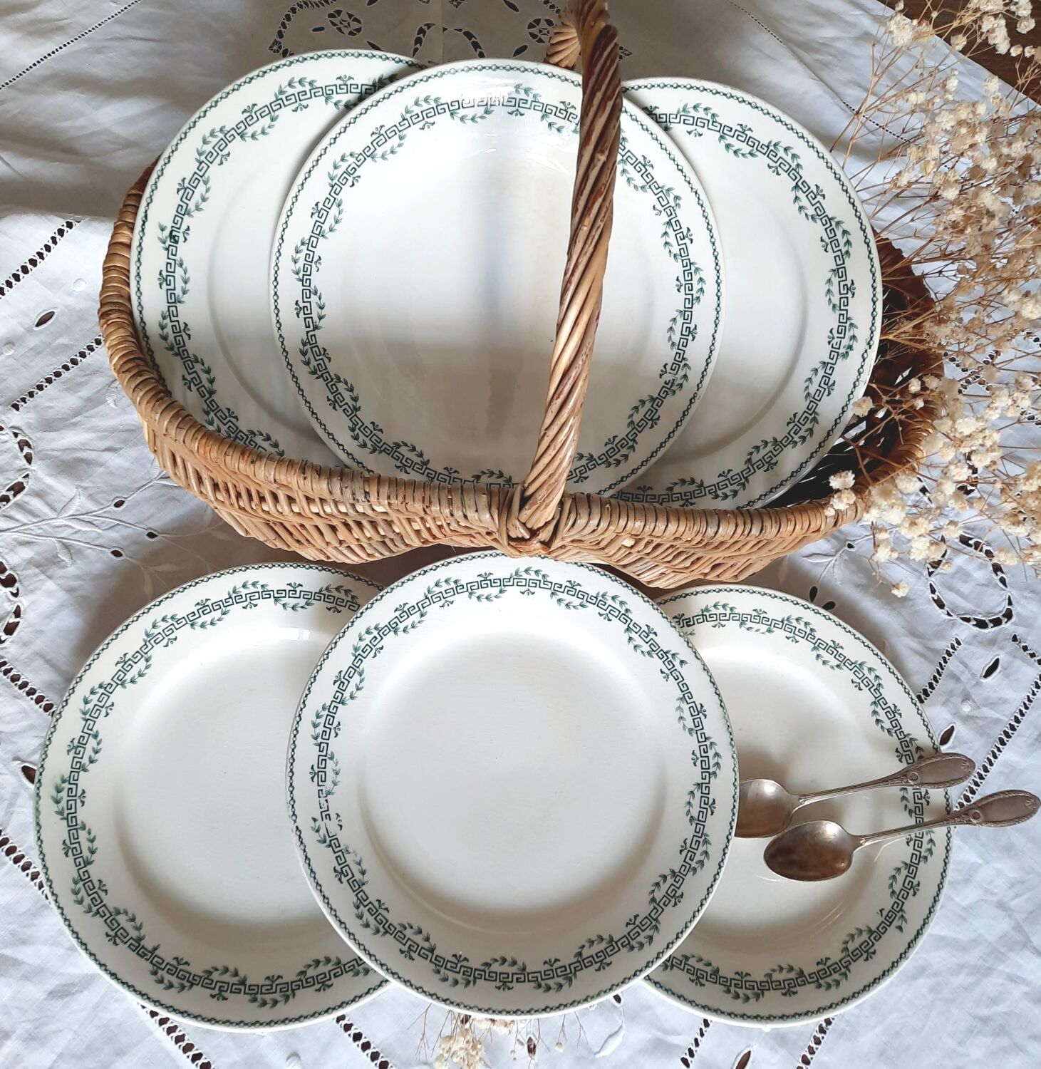 Old dessert plates Gien