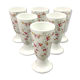 Lot of 6 white mazagrans deco flowers - Tradition France