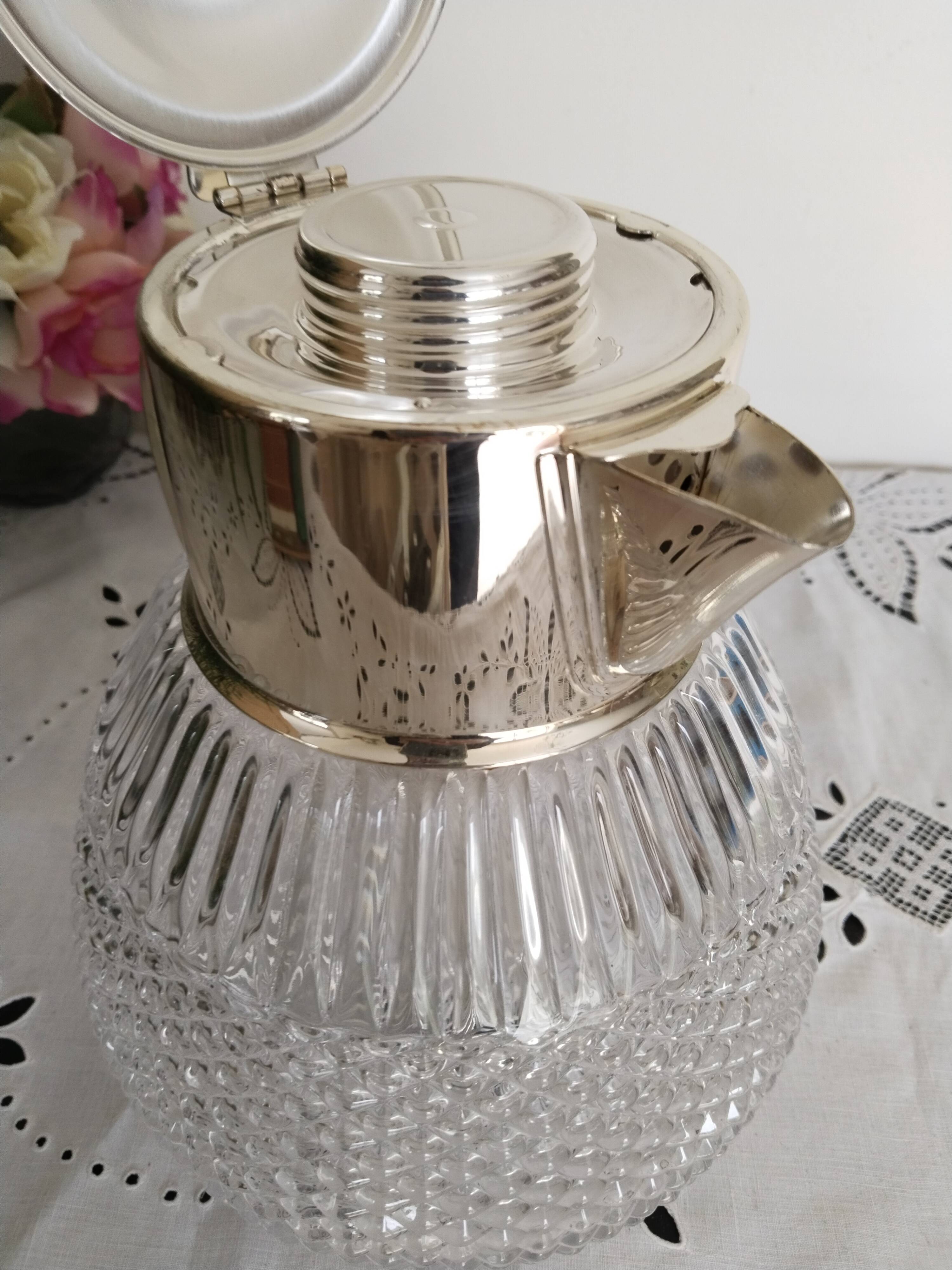 Water cooler, orangeade, crystal and silver