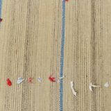 5x8 Cream & Beige Vintage Kilim Rug, 151x230Cm