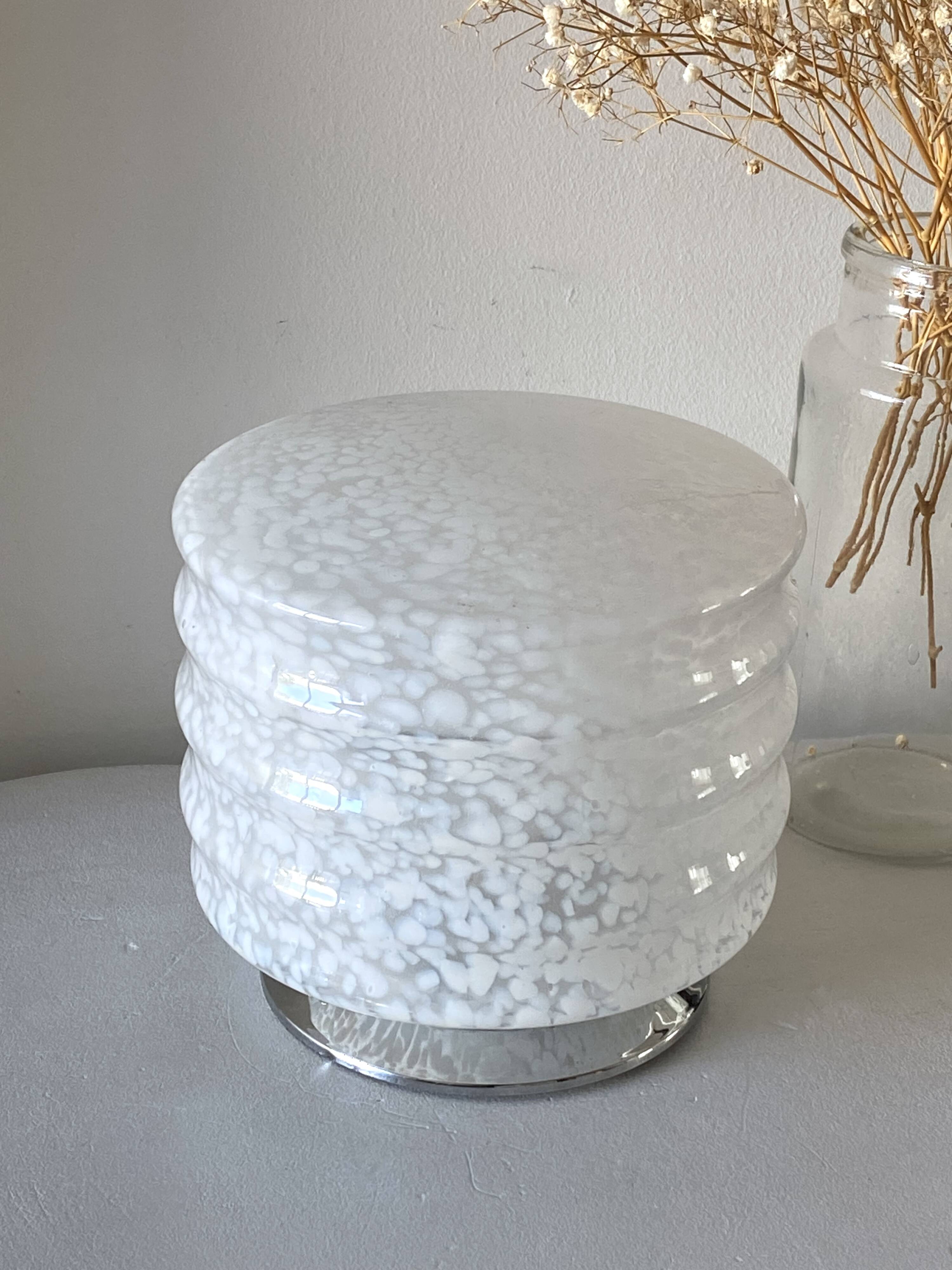 Clichy white glass ceiling light