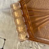 Vintage orange glass tray from the 60s